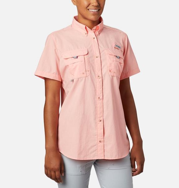 Columbia PFG Bahama Shirts Pink For Women's NZ39064 New Zealand